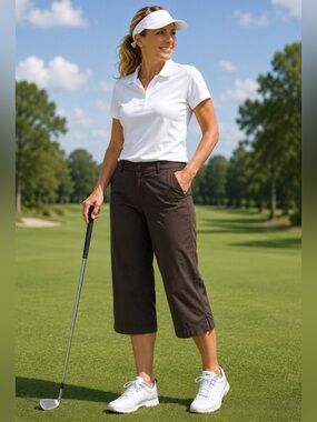 GORDON COOPER GOLF Capris Size 8 Lots of Pockets Black